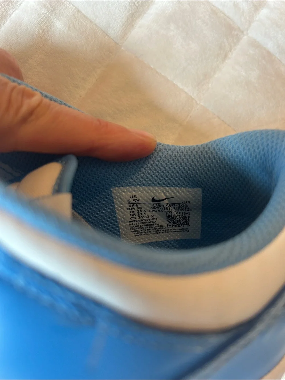 Nike Low-Top Sneakers in White and University Blue